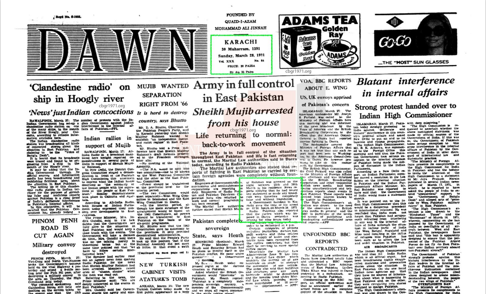 Dawn - Pakistan - Mar 28, 1971